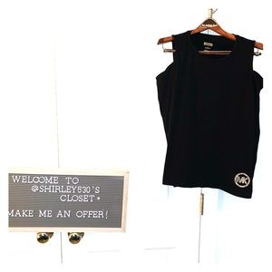 Black cold shoulder long sleeve Michael Kors